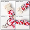 DOGWONG Pink Heart Cherry Dog Collar Adjustable Soft Natural Fabric