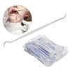 100pcs Disposable Dental Explorers Temporary Double Ends Probe Hook Pick