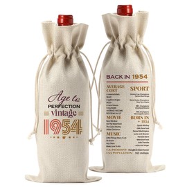 FBCCZEY Funny 70th Birthday Gifts for Women Men Wine Bag, Birthday Gifts for 70 Year Old Woman Wine Bags, Happy Anniversary 70th birthday Party Decorations for Women Men Wine Bottle Bag