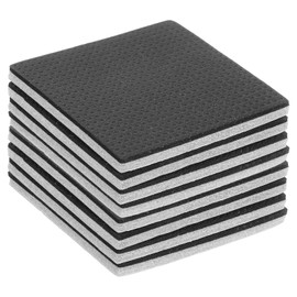 uxcell 8 Pcs Felt & EVA Furniture Pads, 2 3/8" (60mm) Square Furniture Feet Wood Floor Protectors Self Adhesive for Protecting Hardwood Floors, Table Legs and Chair Legs, Gray+Black