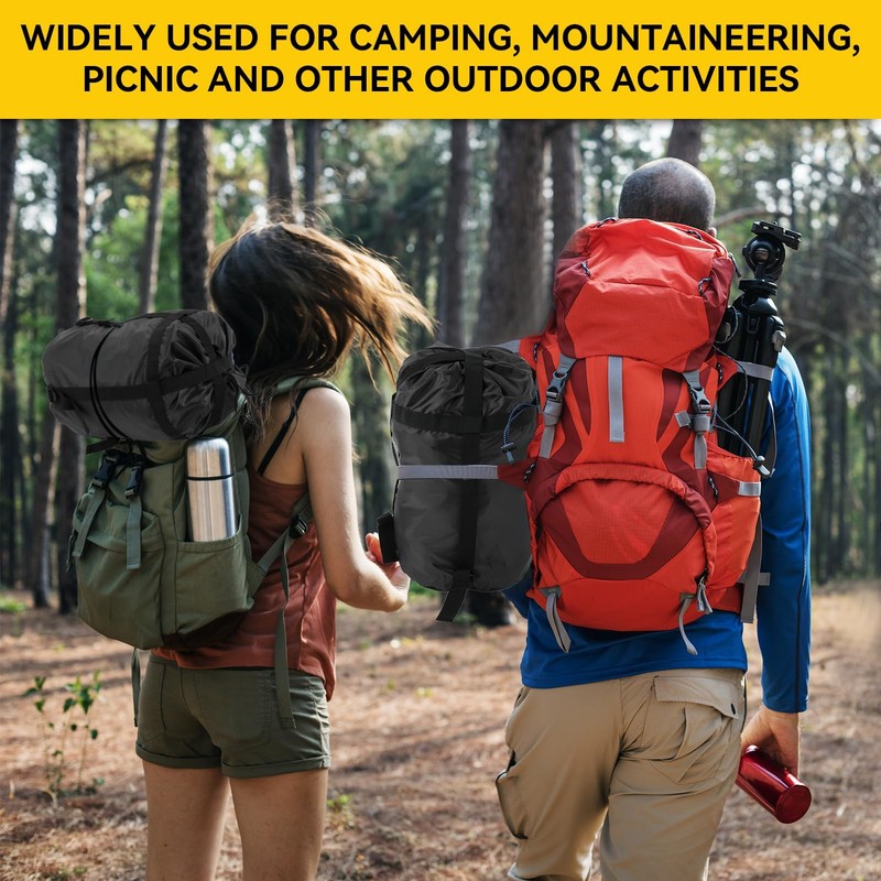 Cyrank Compression Pack Bag, 2 Piece Compression Sack for Sleeping