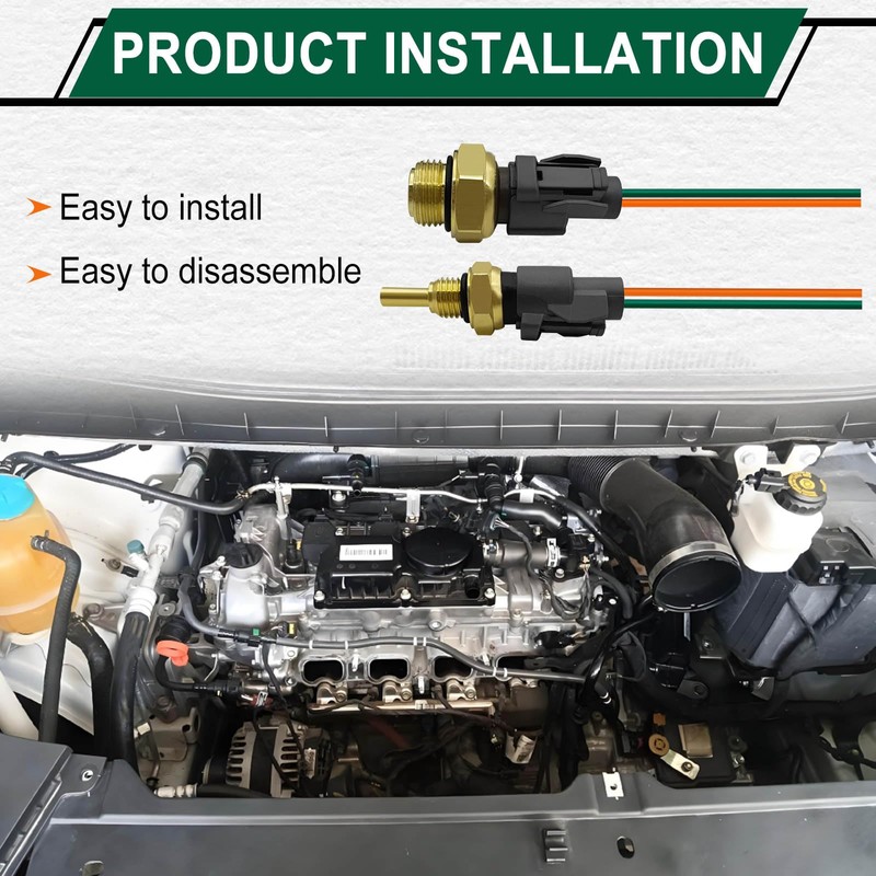 ZOKYUYS Engine Coolant Temperature Sensor Switch and Connector Pigtail Kit,