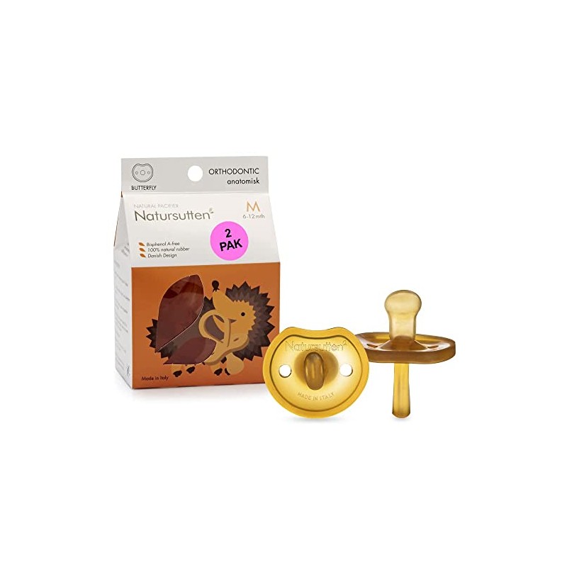 Natursutten Pacifiers 6-12 Months - 2-pack Original Shield Orthodontic Nipple
