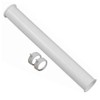 HIGHCRAFT Plastic Double-End Flanged Tailpiece 1-1/2" x 16" White Plastic