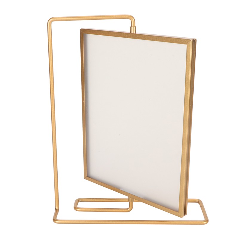 Y5578 Gold Metal Rotating Photo Frame Double Sided Rotating Floating