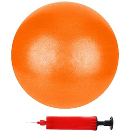 Mini Pilates Exercise Yoga Ball, 6 Inch Small Inflatable Exercise Yoga Ball,Core Training and Physical Therapy Equipment, with Pump(Orange)