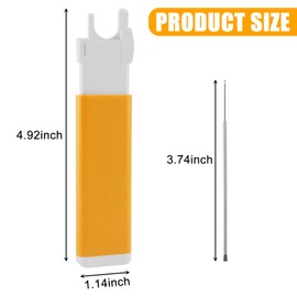 Needle Threader for Sewing Machine, Automatic Quick Stitch Hook Insertion Tool for Industrial Single Lockstitch Sewing Machine(Yellow)