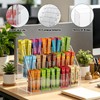 2 Pack Drink Packet Organizer with 30 Compartments, 3-Tier Water
