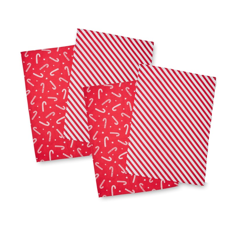 Catherine Lansfield Christmas Candy Cane Cotton 50x75 cm Kitchen Tea
