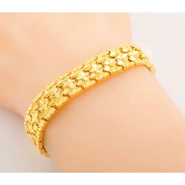 AT Jewellery - 14ct Yellow Gold Plated Ladies Designer Wrap Stylish Bangle Bracelet