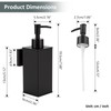 DAZI Soap Dispenser, Black, Refillable Wall Soap Dispenser, Premium Aluminium