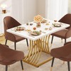 DWVO Modern Dining Table for 4 People 47 Inch Rectangular
