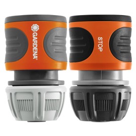 Gardena Hose Connector Set 13 mm (1/2 inch) and 15 mm (5/8 inch): For the beginning and end of the hose, connector to fit all Original system parts, UV and frostproof (18279-20)