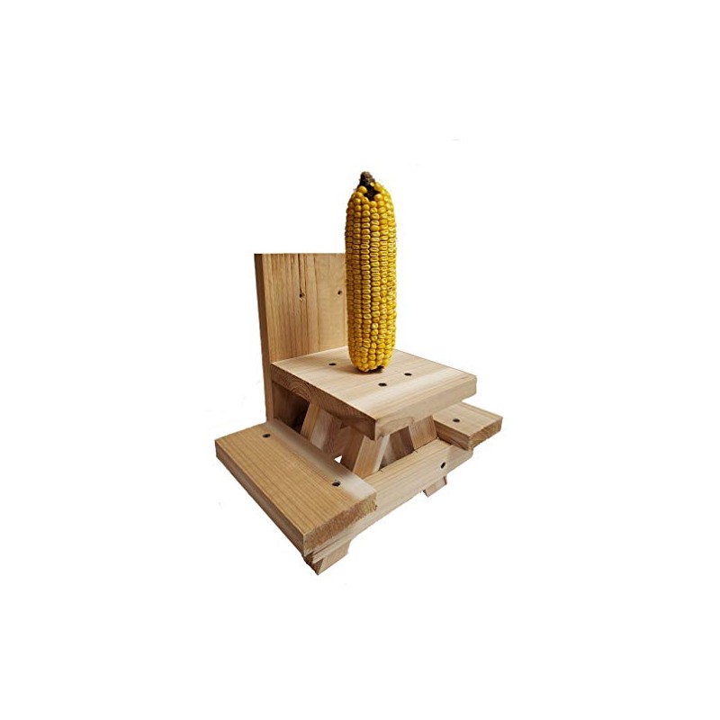 Combo Picnic Table Squirrel Corn Cob Feeder and Bulk Corn