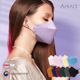 AirAde domestic filter KF94 color mask domestic fabric folding 1 piece x 10, KF94 gray 10 pieces / 에어에이드 국산필터 KF94컬러마스크 국산원단 접이식 1매입x10, KF94그레이10매