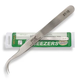 Eyelash Tweezers Eyelash Extension Tweezers Vetus ST-15 Curved