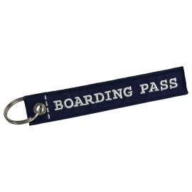 Austin Flight Check "Boarding Pass" Embroidered Key Chain