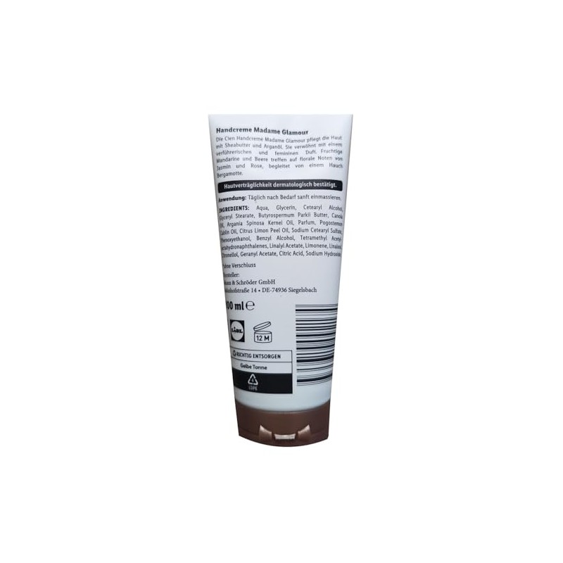 CIEN Handcreme MADAME Glamour Pflegt u. Verwöhnt, Exclusive Pflege mit