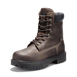 Timberland PRO Men's Direct Attach 8 Inch Soft Toe Insulated Waterproof Industrial Work Boot, Brown-2024 New, 8.5