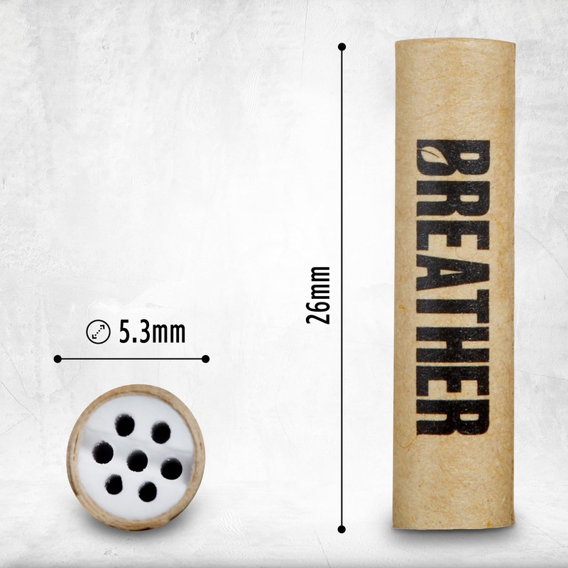 Breather - 50 pcs Super slim 5.3MM coconut activated charcoal