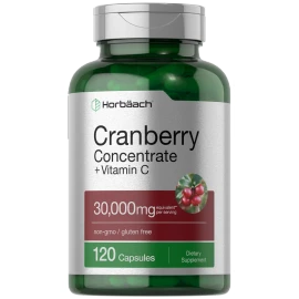 Horbäach Cranberry Pills | 120 Capsules | 30,000 mg + Vitamin C | by Horbaach