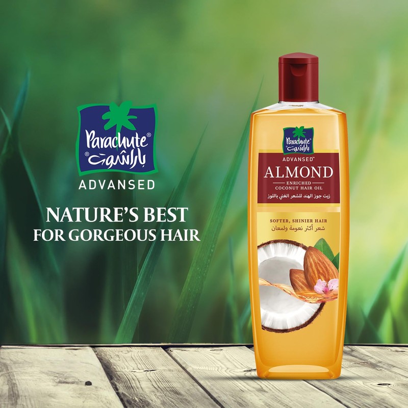 Parachute Advansed Almond Hair Oil with Coconut|For Soft & Silky