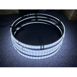SDO 15.5’‘ Triple Row Pure White Flashing/Breathe LED Wheel Ring Light Metal Rings Sturdy Iron Rim Lights LED Wheel Well Light for Car Truck Vehical Switch & Remote Control (15.5'')