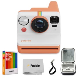 Polaroid Now Generation 3 I-Type Instant Camera (Coral) Bundle with Color I-Type Film (8 Exposures), Hard Protective Case, USB-C Charging Cable, and Wrist Strap