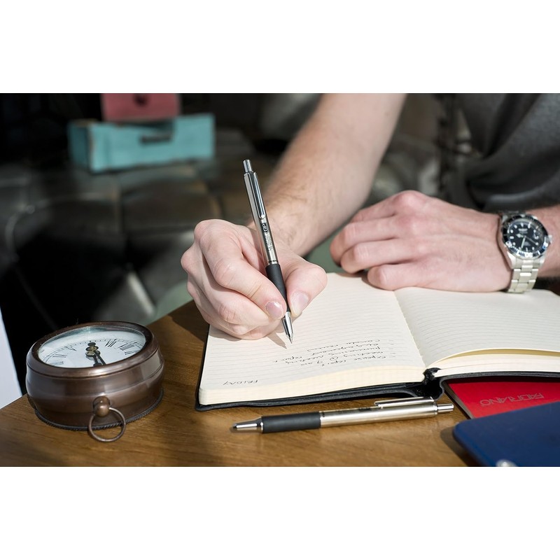 Zebra Pen STEEL G-402 Retractable Gel Pen - 0.5mm Fine