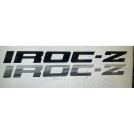 1985-1990 IROC Z DOOR DECALS - SET OF 2 CAMARO, Z 28 Solid Or Stripes - Black