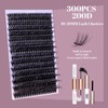 Ocean Pearl Cluster Lashes Thick 200D Volume Eyelash Clusters Kit