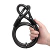 Security Cable with Loops 5.9ft/180cm,8mm, Braided Steel Cable, Bike Chain