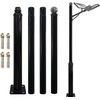 TTSITG Street Light Pole 13ft Tall - Black Outdoor Adjustable
