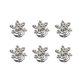 yantu 24pcs Clear Crystal Snowflake Swirl Hair Twists Coils Spirals Hair Pin Clip Accessories