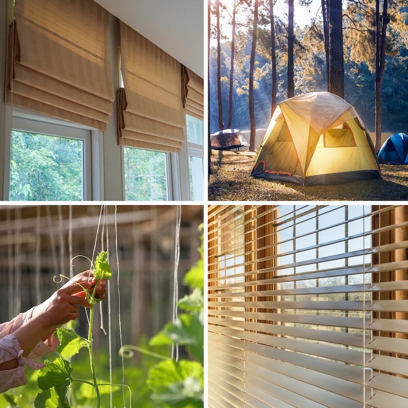 Mandala Crafts 1mm White Blind Strings Lift Shade Cord -