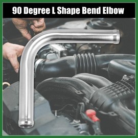 Motoforti OD 1" 25mm Leg Length 4" 100mm Aluminum Alloy Tube Intercooler Pipe 90 Degree Bend Elbow Air Intake Tube Silver Tone for Car Long-Lasting