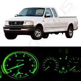 APKing GREEN LED KIT DASHBOARD GAUGE PANEL CLUSTER LIGHT BULBS FOR 1999-2004 FORD F-150
