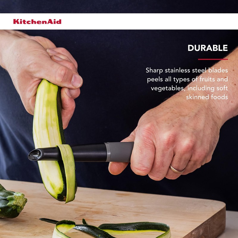 KitchenAid Soft Grip Euro Peeler - Charcoal Grey