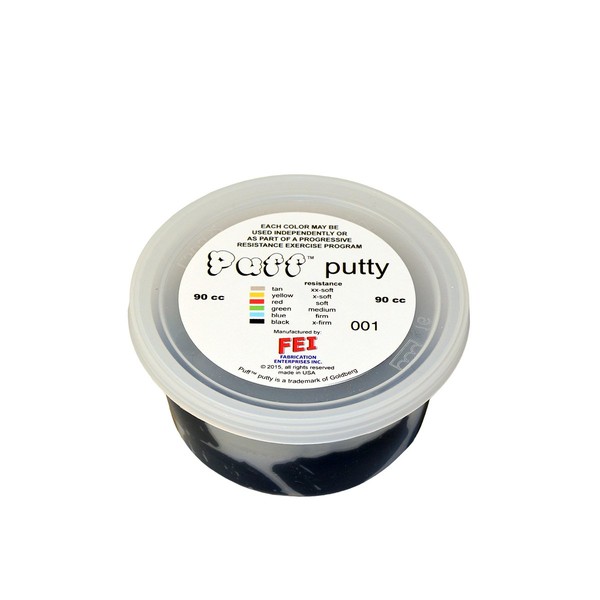 CanDo 10-1415 Puff LiTE Exercise Putty, Black, X-Firm, 3oz