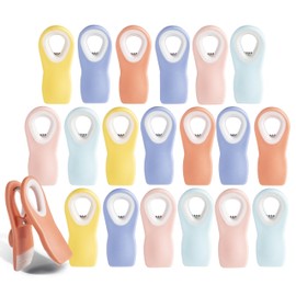 COOK WITH COLOR Bag Clips with Magnet- Food Clips, Chip Clips, Bag Clips for Food Storage with Airtight Seal Grip for Bread Bags, Snack Bags and Food Bags (Bright Colors, Pack of 20)