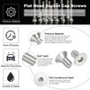 PATIKIL #10-32 x 3/8 Inch Flat Head Socket Cap Screws,