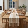 Boho Table Runner with Tassels for Boho Nordic Home Decor