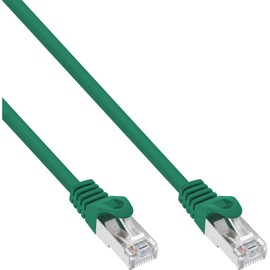InLine® Patch cord, InLine®, S-FTP, Cat. 5e, green, 15m