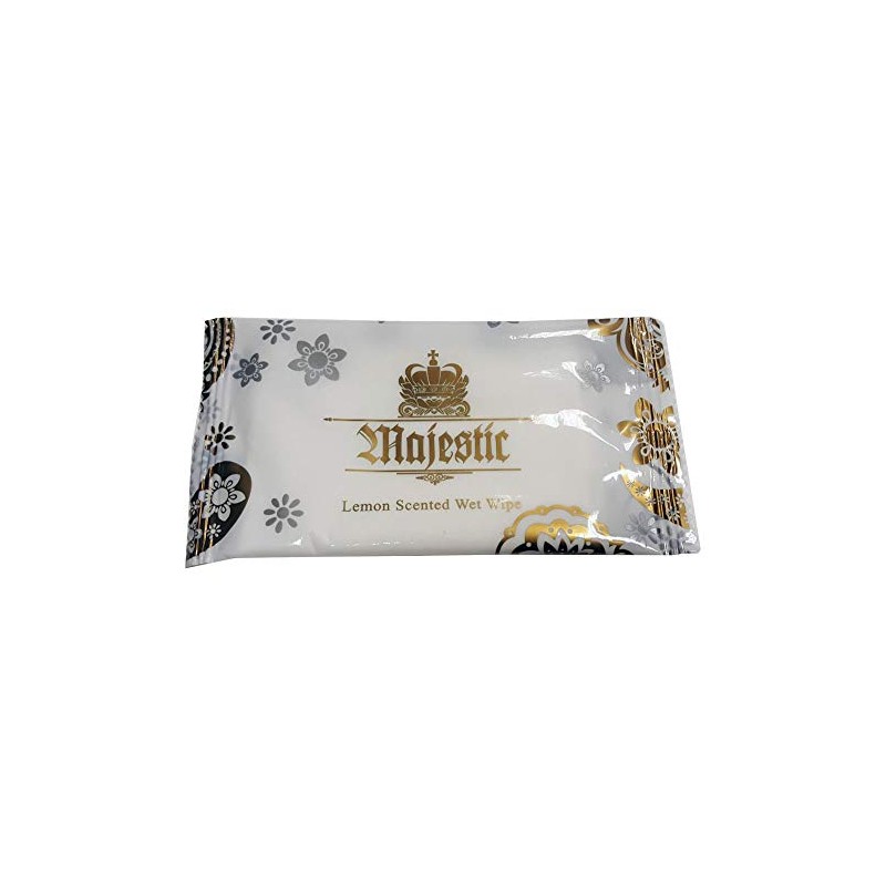 100 x WET HAND WIPES TOWEL LEMON SCENTED INDIVIDUALLY WRAPPED