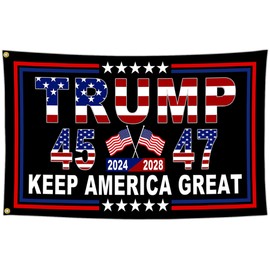 NASIAN Trump 2025 Flags 3x5 Ft Outdoor Keep America Great 45th 47th President Trump 2028 Flags for Outside Yard Bedroom Garden House Decorations Banner