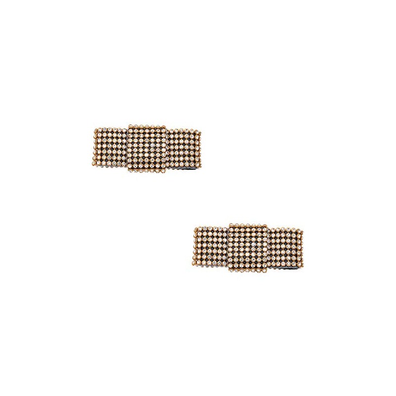 Douqu 2 Pcs Gold Sparkling Rhinestone Crystal Removable Wedding Bridal