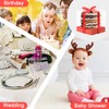Anglecai 12 Pack Clear Plastic Cupcake Boxes, 3.5 Inch Gold