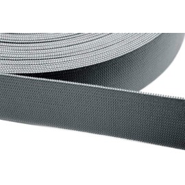 Jajasio Elastic Band for Sewing 20 mm Wide in 20 Colours 19 - Medium Grey 12 Metres