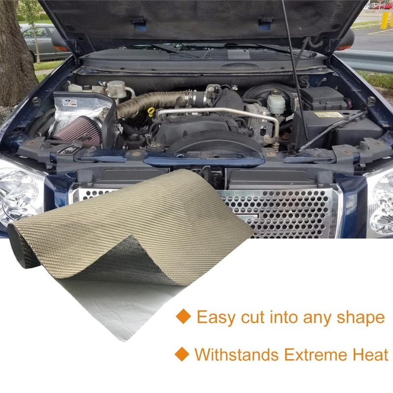 Titanium Adhesive Backed Exhaust Heat Shield tape 24'' X 24''