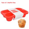 Bongpuda Silicone Large Muffin Pan 2 Pack,6 Cup Large Silicone